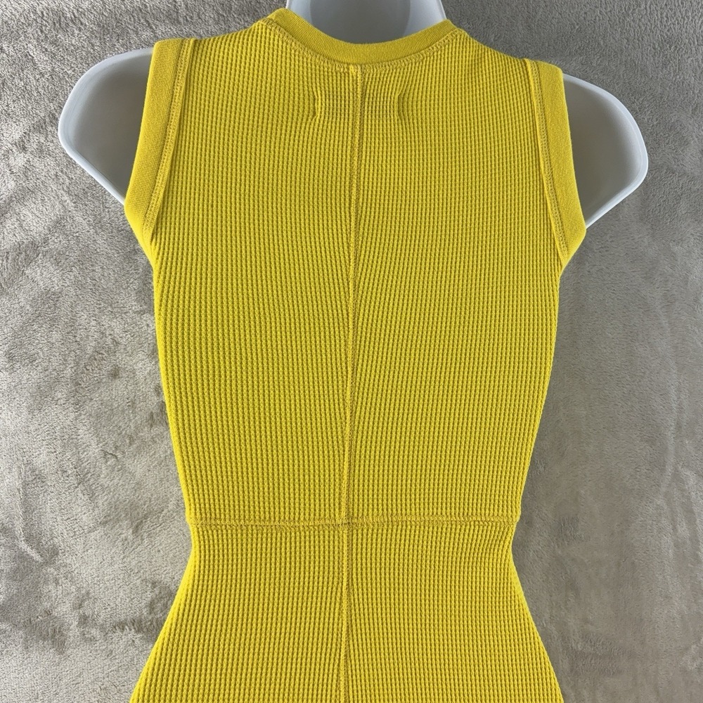 Everlane The Organic Cotton Waffle Tank Dress Womens Size Small Yellow - Picture 5 of 7